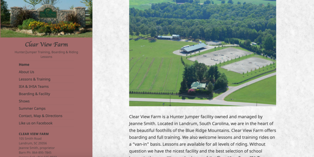 Clear View Farm Website