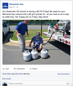 Blossman Gas Facebook Promoted Post